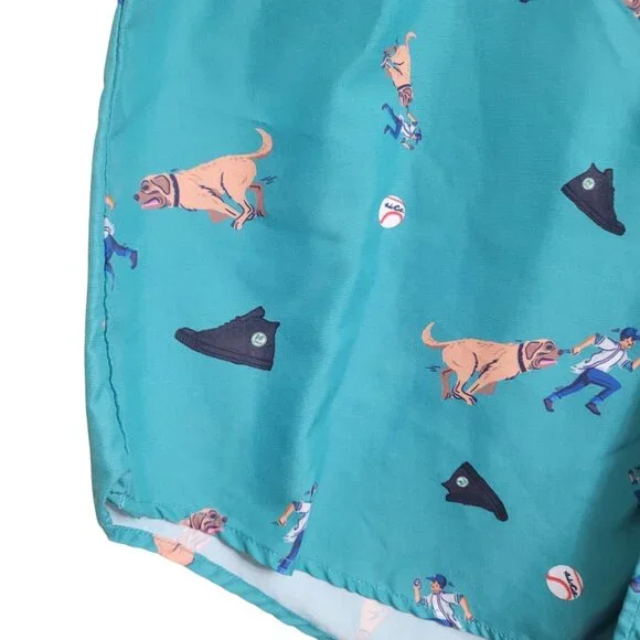 The Roosevelts RSVLTS x Sandlot Button Up Shirt Green Benny Beast Dog Mens M - Picture 3 of 12